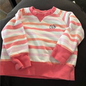 Prodoh Baby Girl Pink Striped Fish Sweatshirt Pullover